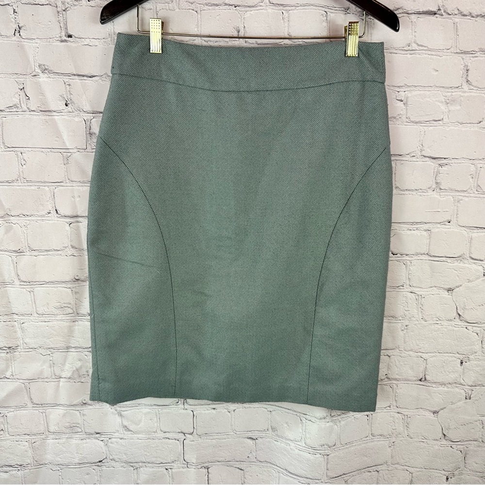 Banana Republic Gray tweed Pencil Skirt womens 10 office minimalist neutral